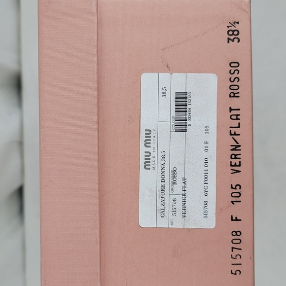 Miu Miu Prada Red Patent Stiletto Heels Pumps 38.5 - Picture 12 of 13